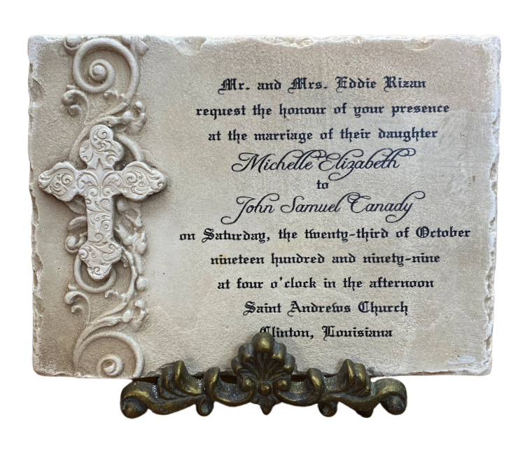 Wedding tile with verse