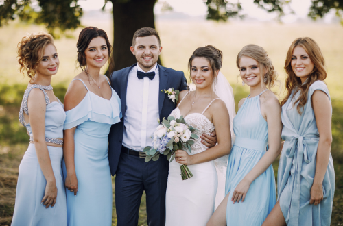 What Color Bridesmaid Dresses Go With Navy Suits?