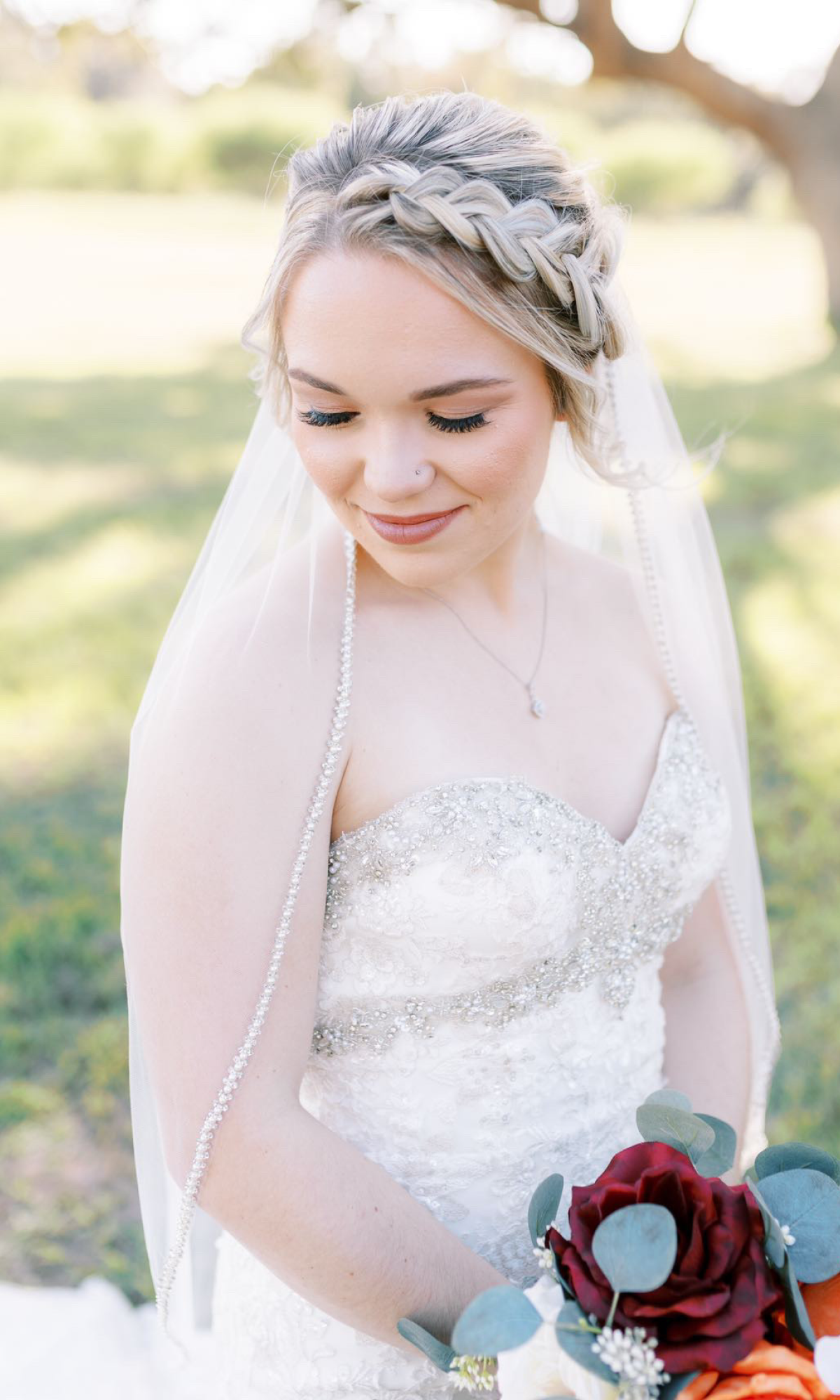 bride posing happy at a photoshoot